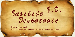 Vasilije Despotović vizit kartica